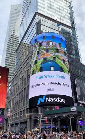 West Palm Beach's bright future and new nickname, "Wall Street South" displayed across NYC