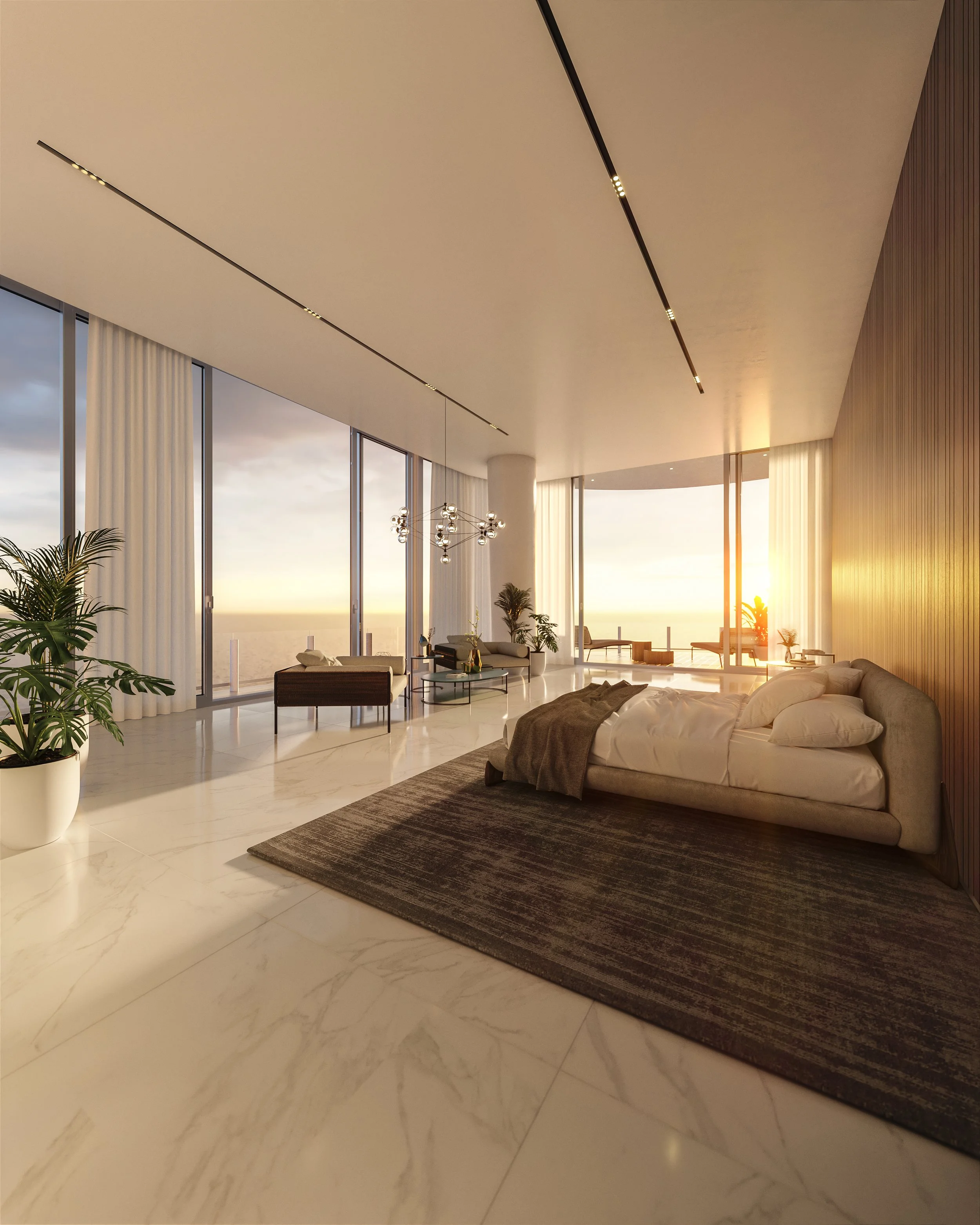 Aston Martin Residences, a 69-story waterfront tower standing 817 feet above the Miami River, sells its final sky penthouse, with the building nearing completion