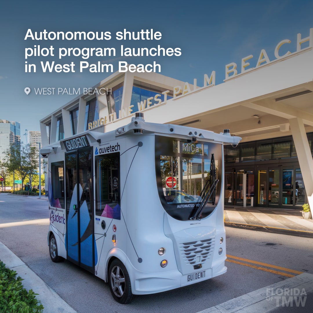 First-of-its-kind autonomous shuttle pilot launches in Downtown West Palm Beach