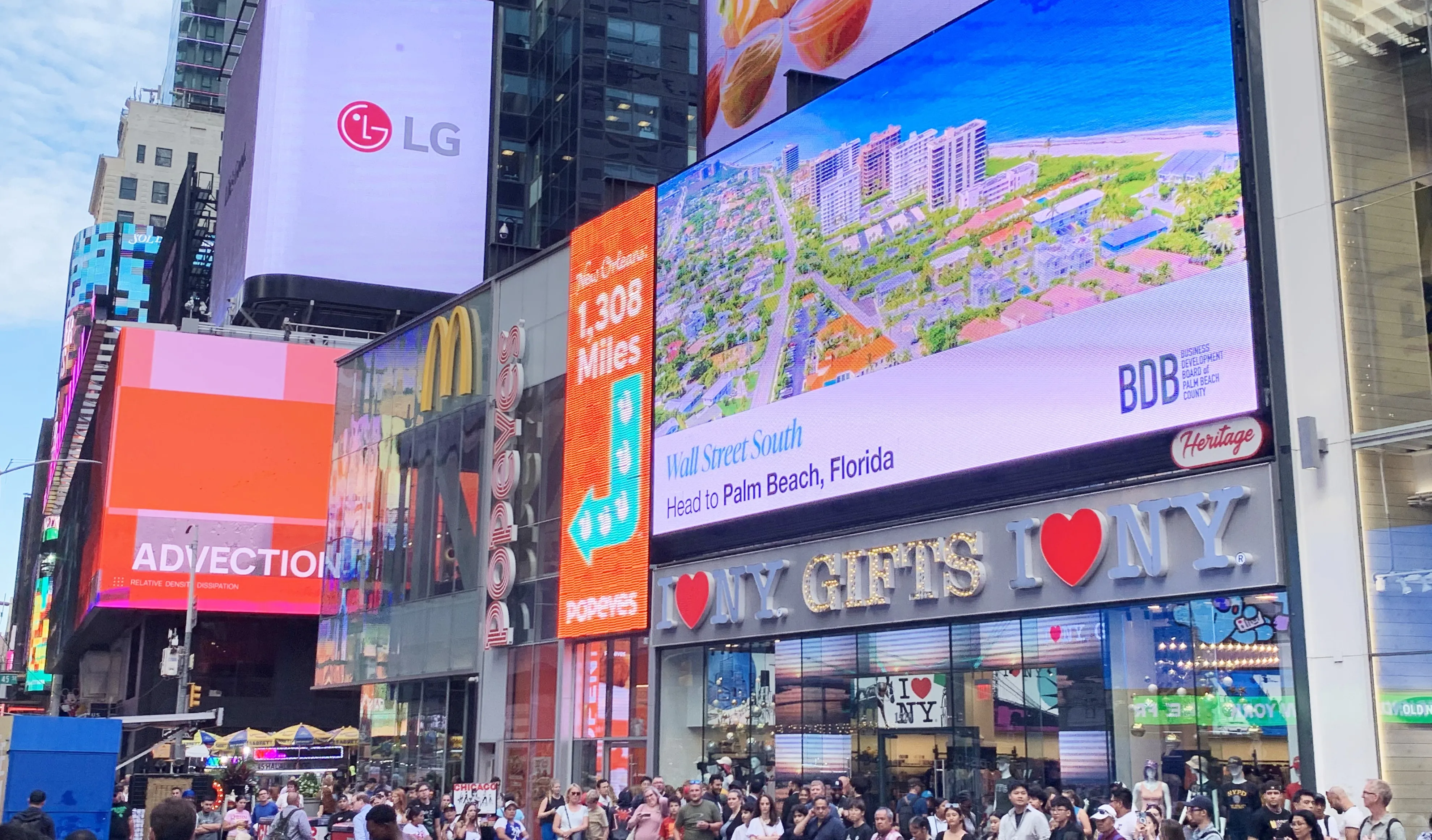 West Palm Beach's bright future and new nickname, "Wall Street South" displayed across NYC