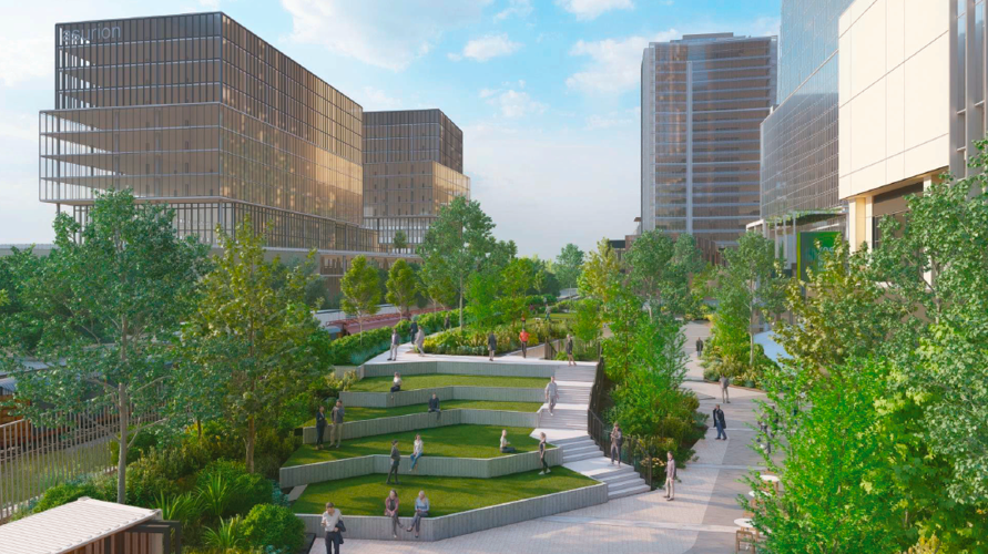 Southwest Value Partners plans a 1.31-acre pedestrian park in the 19-acre Nashville Yards development that will stretch from Broadway to future Pinnacle tower