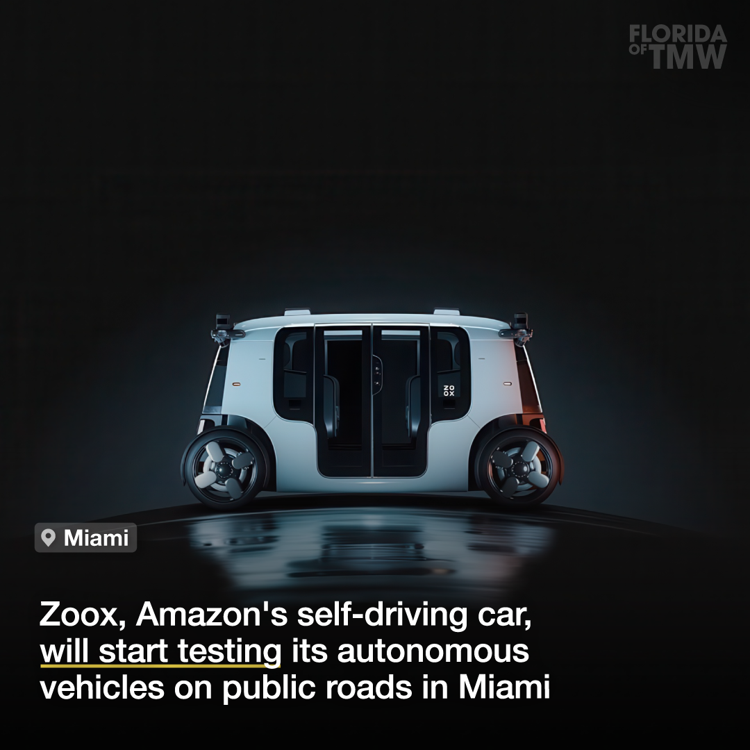 Zoox, Amazon's self-driving car, will start testing its autonomous vehicles on public roads in Miami