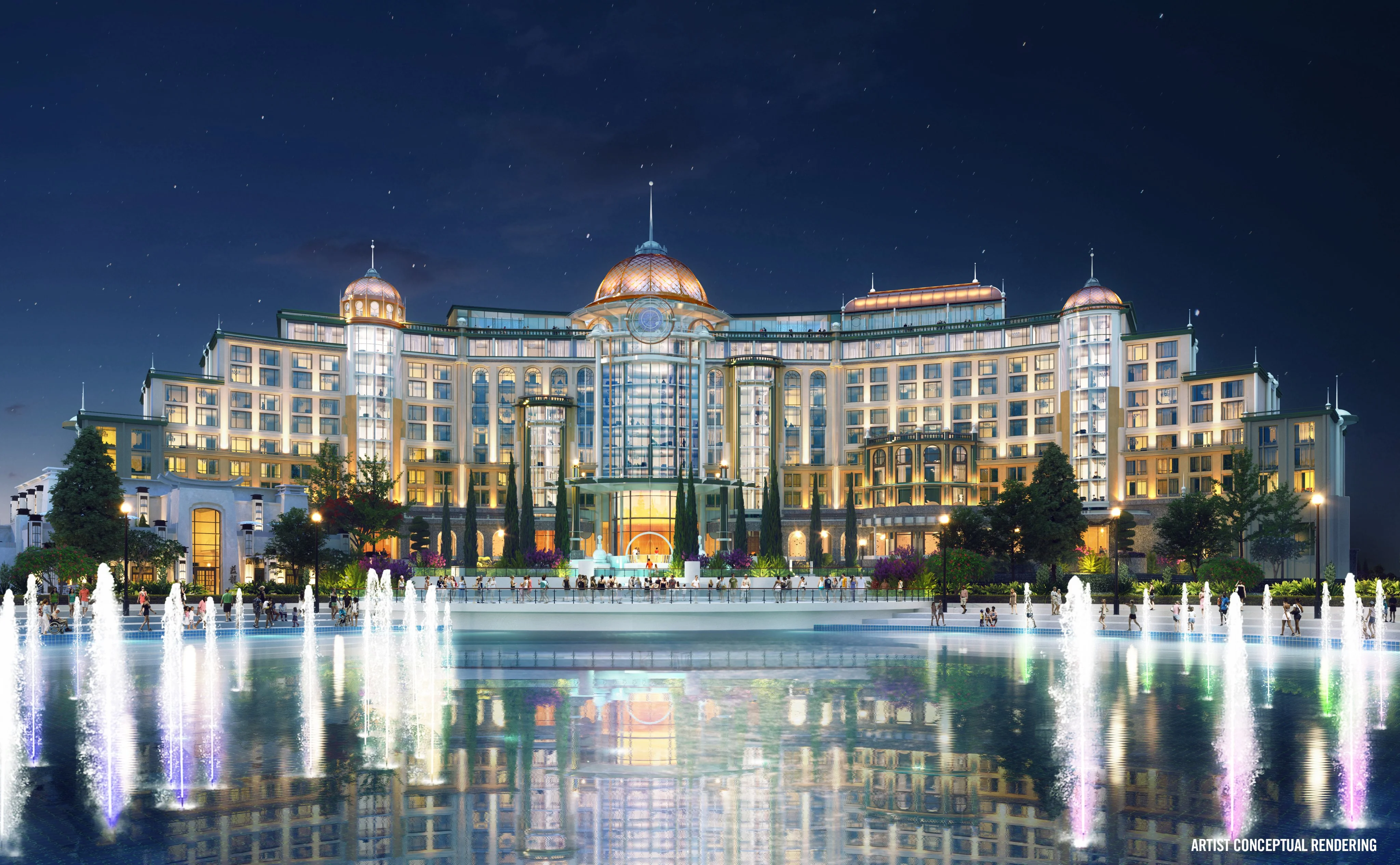 Universal Orlando releases renderings of newEpic Universe theme park revealing hotel and unique portals to each world, opening in 2025