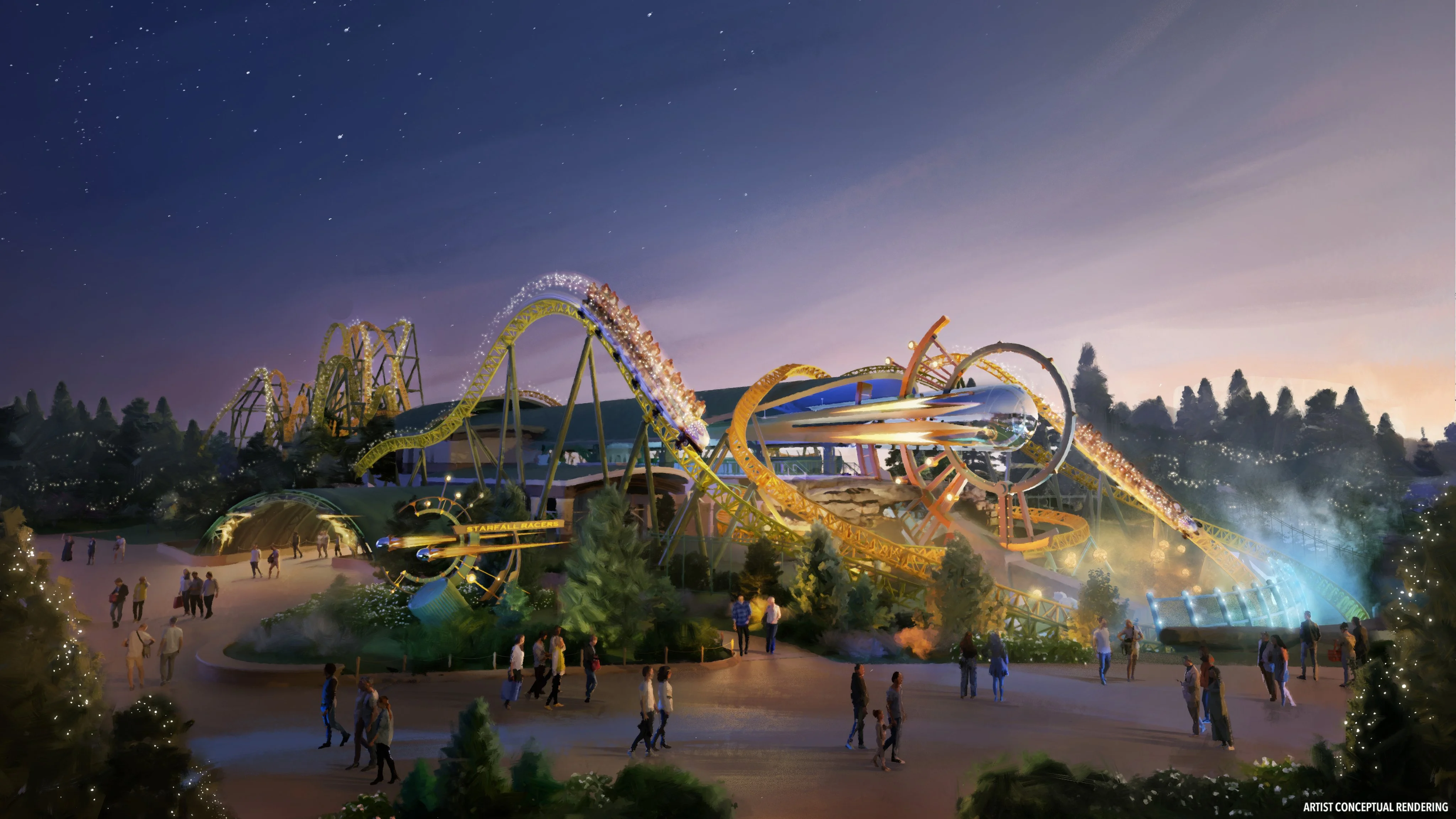 Universal Orlando releases renderings of newEpic Universe theme park revealing hotel and unique portals to each world, opening in 2025