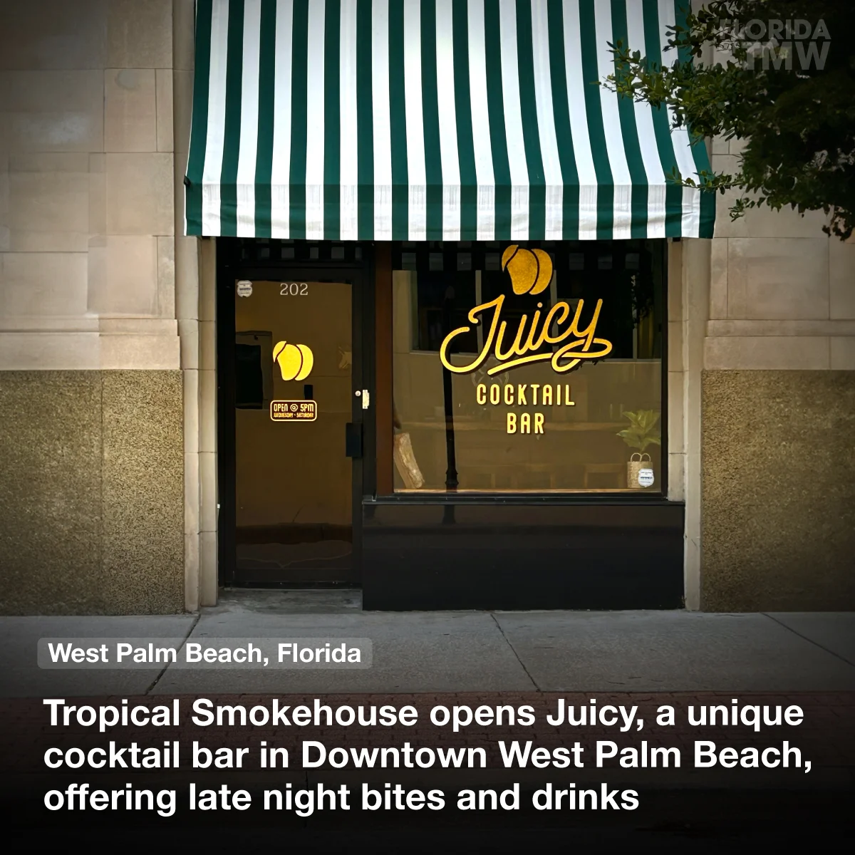 Tropical Smokehouse BBQ opens Juicy, a unique cocktail bar in Downtown West Palm Beach