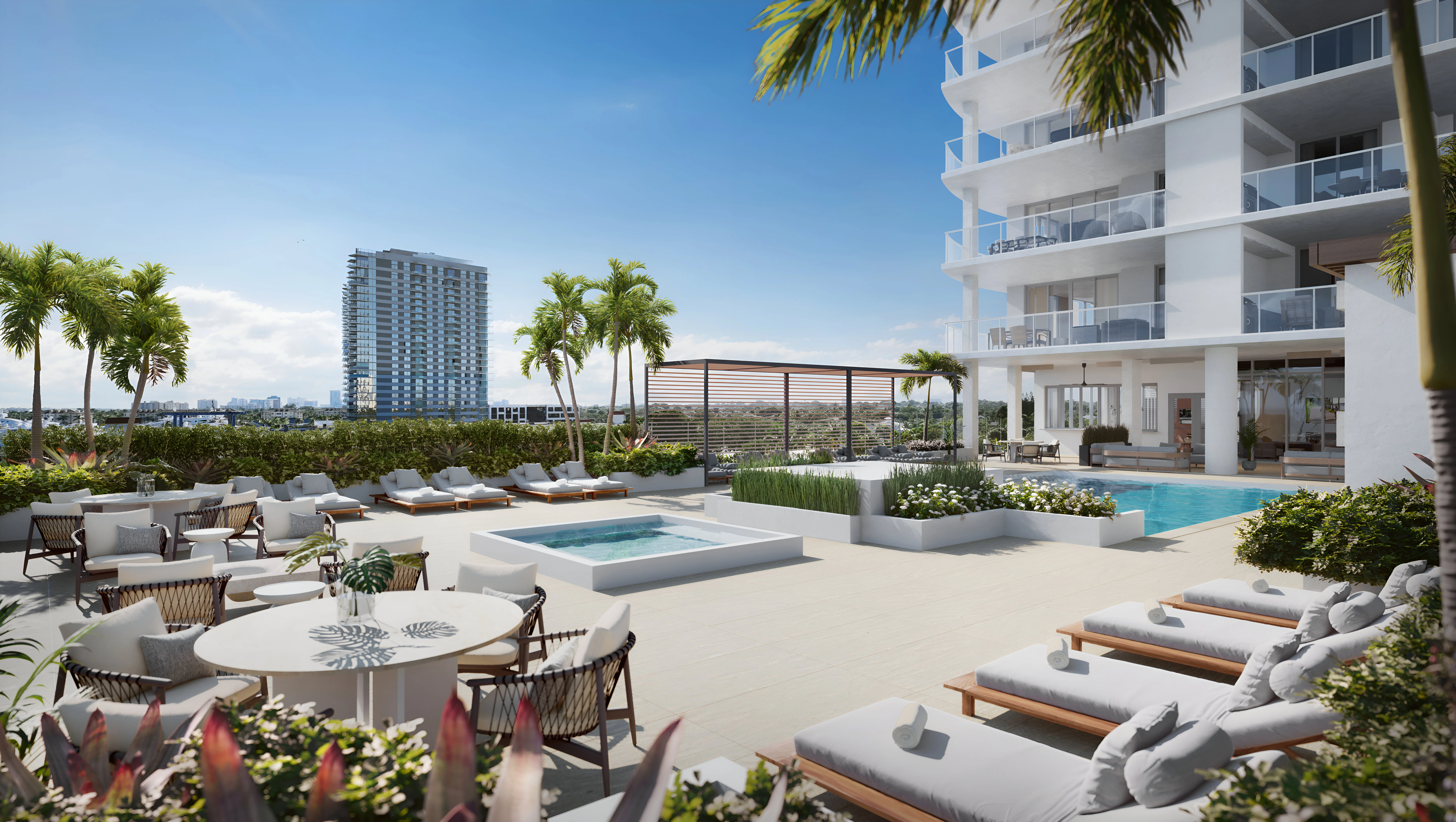 Construction progresses on Alba Palm Beach: luxury waterfront condominiums with exclusive townhomes and premium amenities