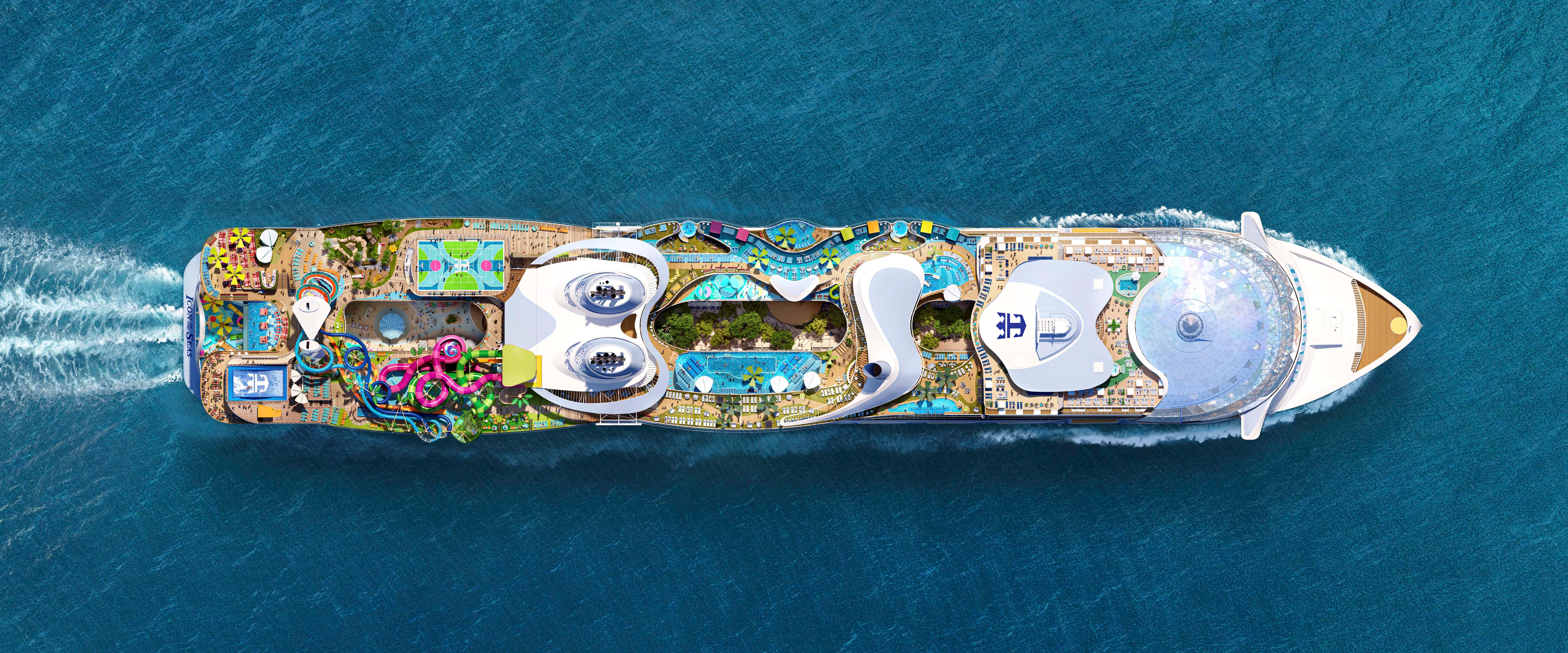 Royal Caribbean’s new Icon of The Seas, the largest cruise ship in the world, will debut in January